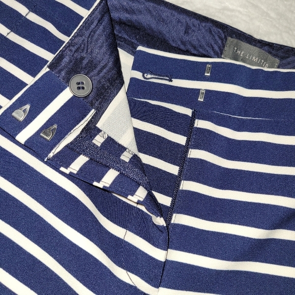 The Limited Flare Wide Leg Career Pants SZ 14R (Blue & White Striped) - Picture 7 of 14